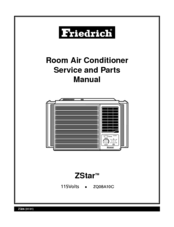Friedrich ZQ08A10C Service And Parts Manual