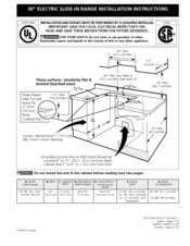 Frigidaire 318201616 Installation Instructions Manual