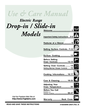 Frigidaire Electric Range Drop-in / Slide-in Use And Care Manual