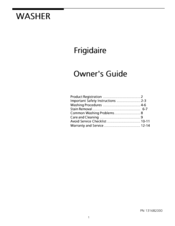 Frigidaire 131682000 Owner's Manual