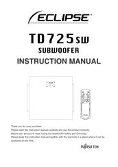 Fujitsu TD725SW Instruction Manual