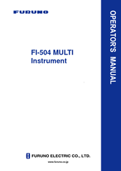 Furuno Multi Instrument FI-504 Operator's Manual
