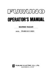 Furuno FR-8051 Operator's Manual