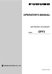 Furuno Network Sounder DFF3 Operator's Manual