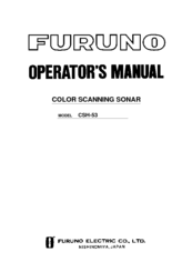 Furuno CSH-53 Operator's Manual