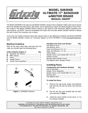 Grizzly G0636XB Manual