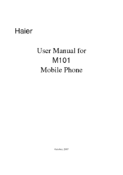 Haier M101 User Manual