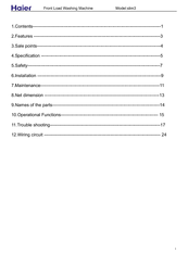 Haier slim3 Owner's Manual