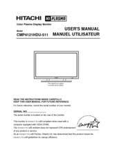 Hitachi CMP4121HDU User Manual