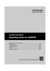 Hitachi 42HDF39 Operating Manual