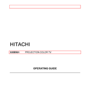 Hitachi 53SBX01 Operating Manual