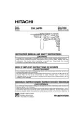Hitachi DH 24PM Safety And Instruction Manual
