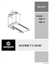Horizon Fitness ROJO T4 Assembly Manual