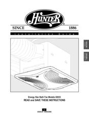 Hunter 82033 Installation Manual