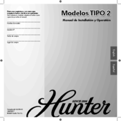 Hunter 42650-02 Manual De Installatión Y Operatión