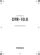 Integra Integra DTR-10.5 Instruction Manual