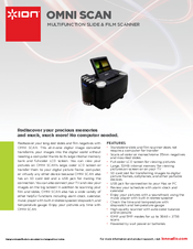 ION OMNI SCAN Specification Sheet