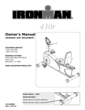 Ironman Fitness 430r Owner's Manual