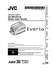 Jvc Everio Gz Mg750bu Manuals Manualslib