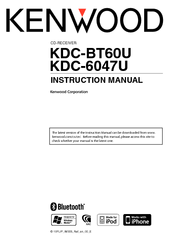 Kenwood KDC-BT60U Instruction Manual