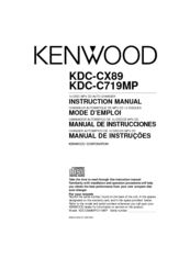 Kenwood KDC-CX89 Instruction Manual