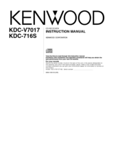 Kenwood CD-RECEIVER Instruction Manual