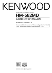 Kenwood HM-582MD Instruction Manual