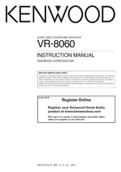 Kenwood VR-8060 Instruction Manual