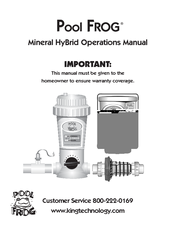 King Technology POOL FROG Mineral Hybrid Operation Manual