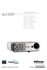 InFocus W1100 Quick Start Manual