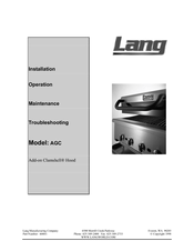 Lang AGC Installation And Operation Manual