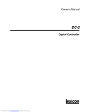 Lexicon DC-2 Owner's Manual
