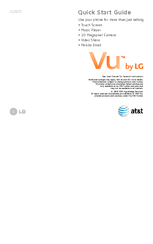 LG CU915 -  Vu Cell Phone 120 MB Quick Start Manual