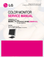 LG Flatron L1810B Service Manual
