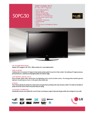 LG 50PG30F-UA Specification Sheet