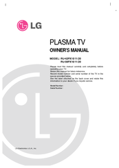 LG RU-50PX20 Owner's Manual