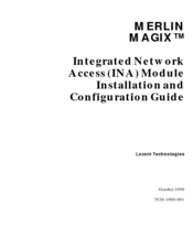 Lucent Technologies Network Access Module Installation And Configuration Manual