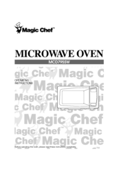 Magic Chef MCD795SW Operating Instructions Manual