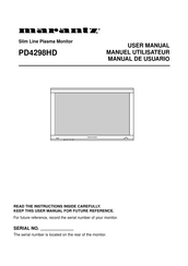 Marantz PD4298HD User Manual