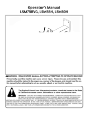 Maxim LSM80H Operator's Manual