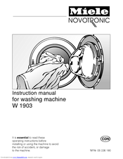 Miele NOVOTRONIC W 1903 Instruction Manual