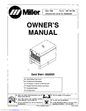 Miller Gold Star 500SSX Owner's Manual