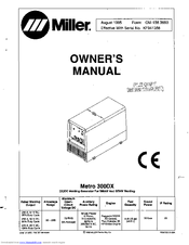 Miller Electric Metro 300DX Owner's Manual