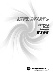 Motorola E398 series Let's Get Started