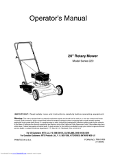 MTD 20 Operator's Manual