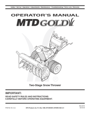 MTD Gold 769-04179 Operator's Manual