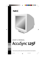 NEC AccuSync AS125F User Manual