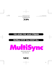 NEC MultiSync XP37 Xtra User Manual