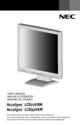 NEC AccuSync LCD92VXM User Manual