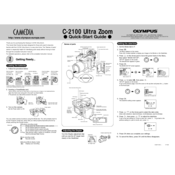Olympus CAMEDIA C-2100 Ultra Zoom Quick Start Manual
